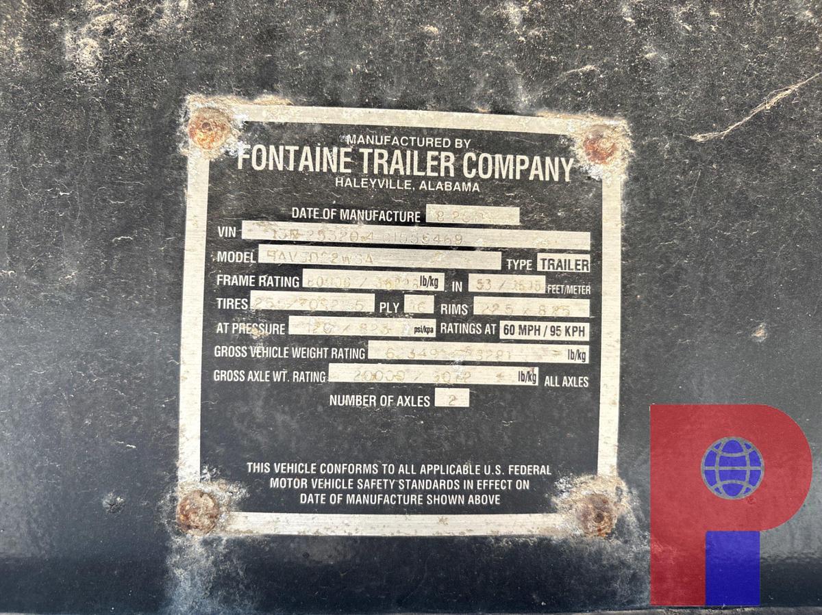 Used 2012 FONTAINE 53’ X 102” T/A STEPDECK TRAILER