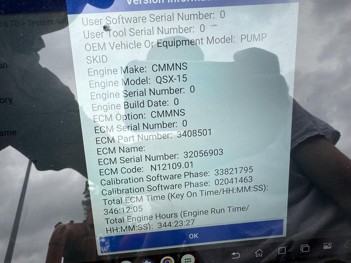 Used 26’ X 92” WELL SERVICE PUMP SKID W/ CUMMINS QSX15 400 HP & ALLISON HT750 POWER UNIT