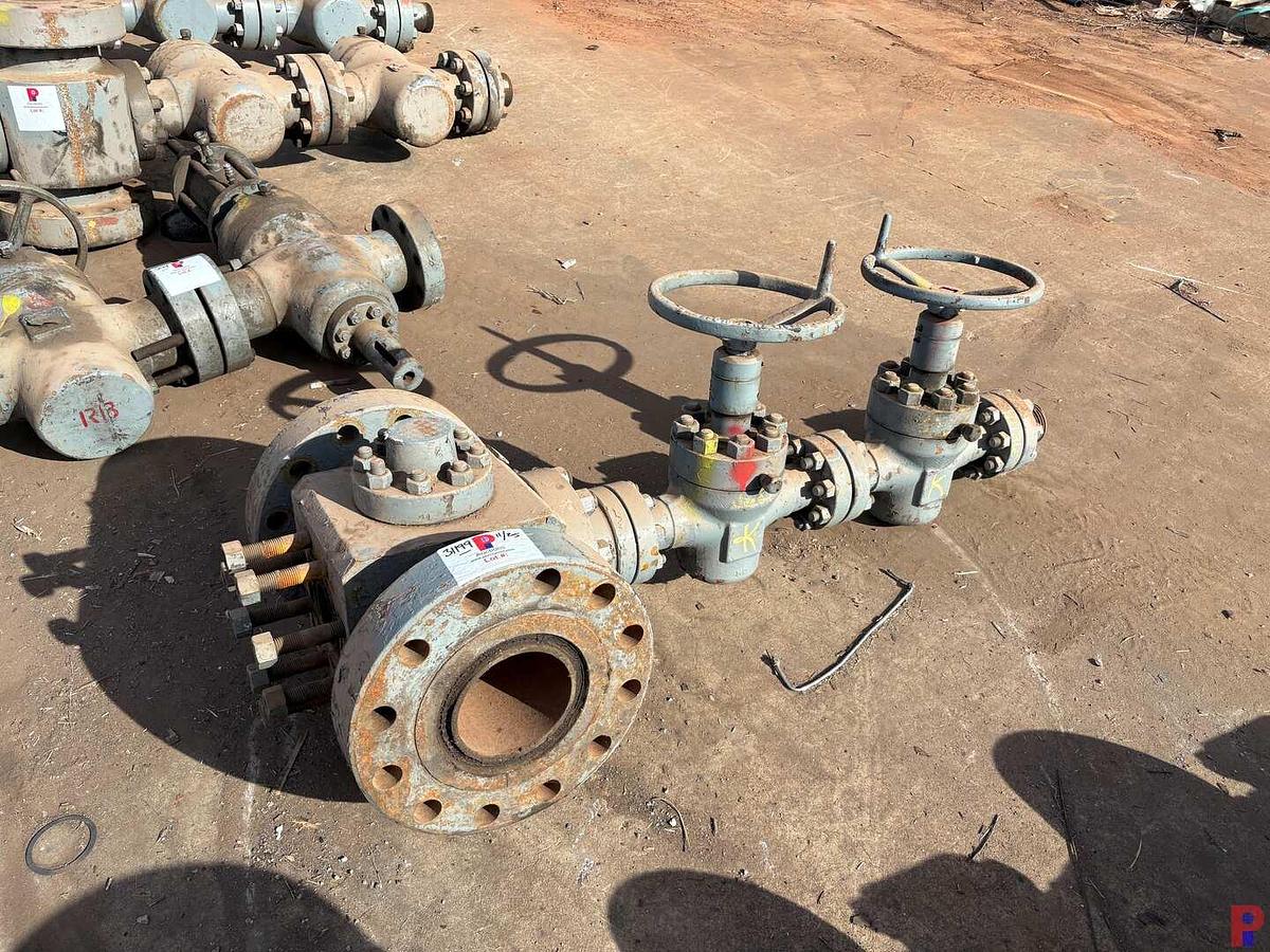 Used 7-1/16” FLUID CROSS W/ (2) 4-1/16” 10K & (2) 2-1/16” 10K GATE VALVES