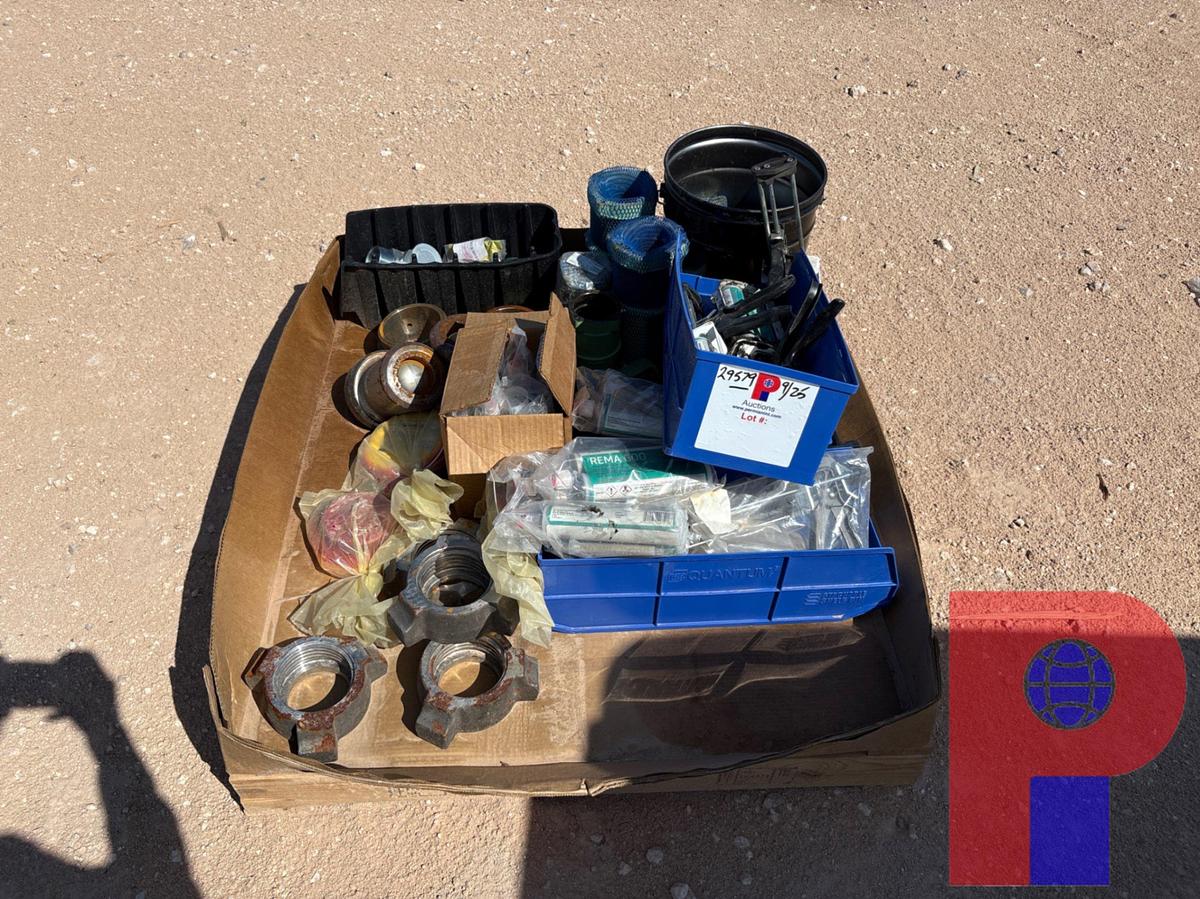 Used PALLET OF ASSORTED FLOAT VALVE PARTS & REMA GOO CONVEYOR BELT REPAIR MATERIALS