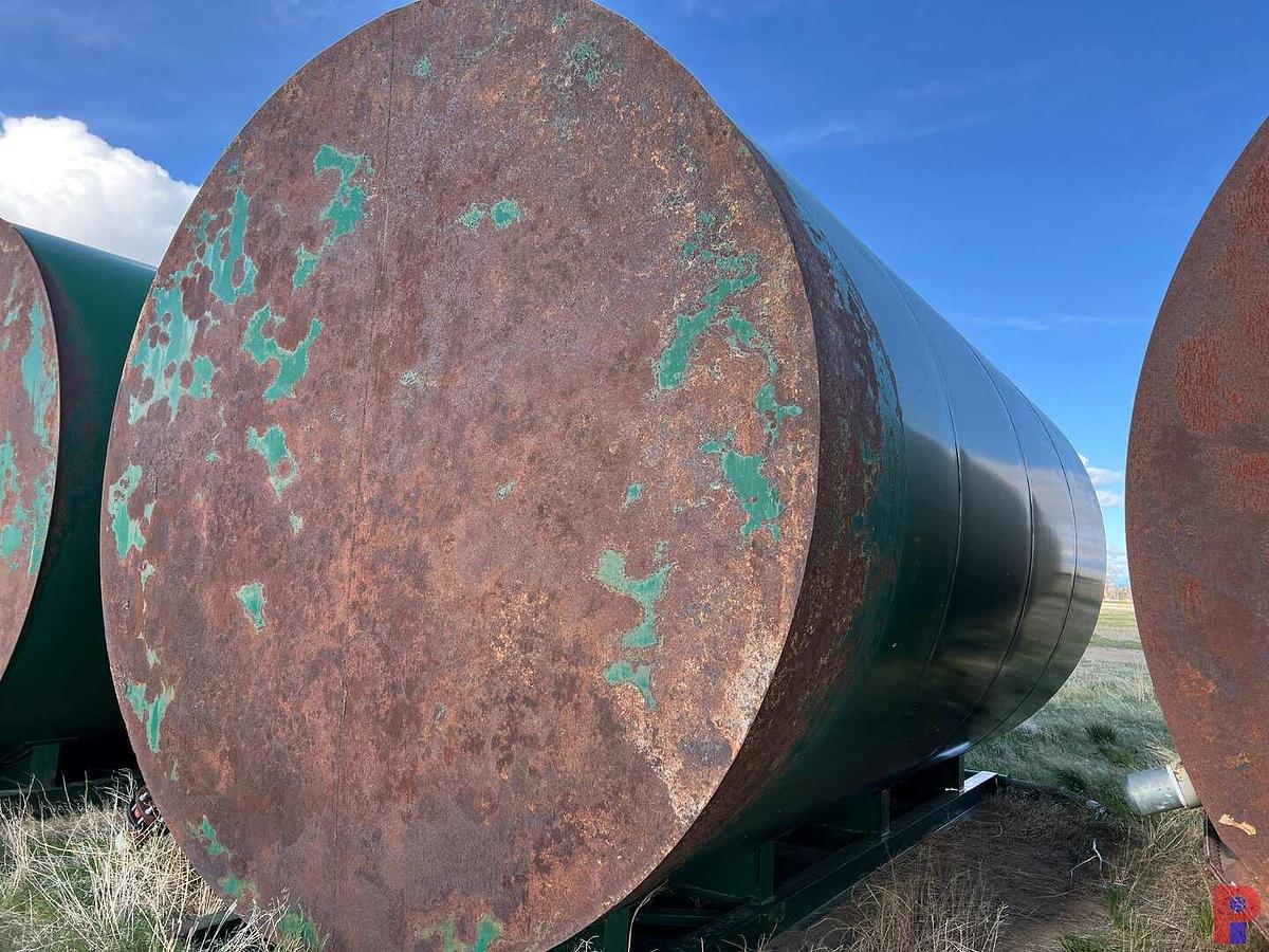 Used SKIDDED 12’DIAMETER X 20’H 400BBL VERTICAL STORAGE TANK