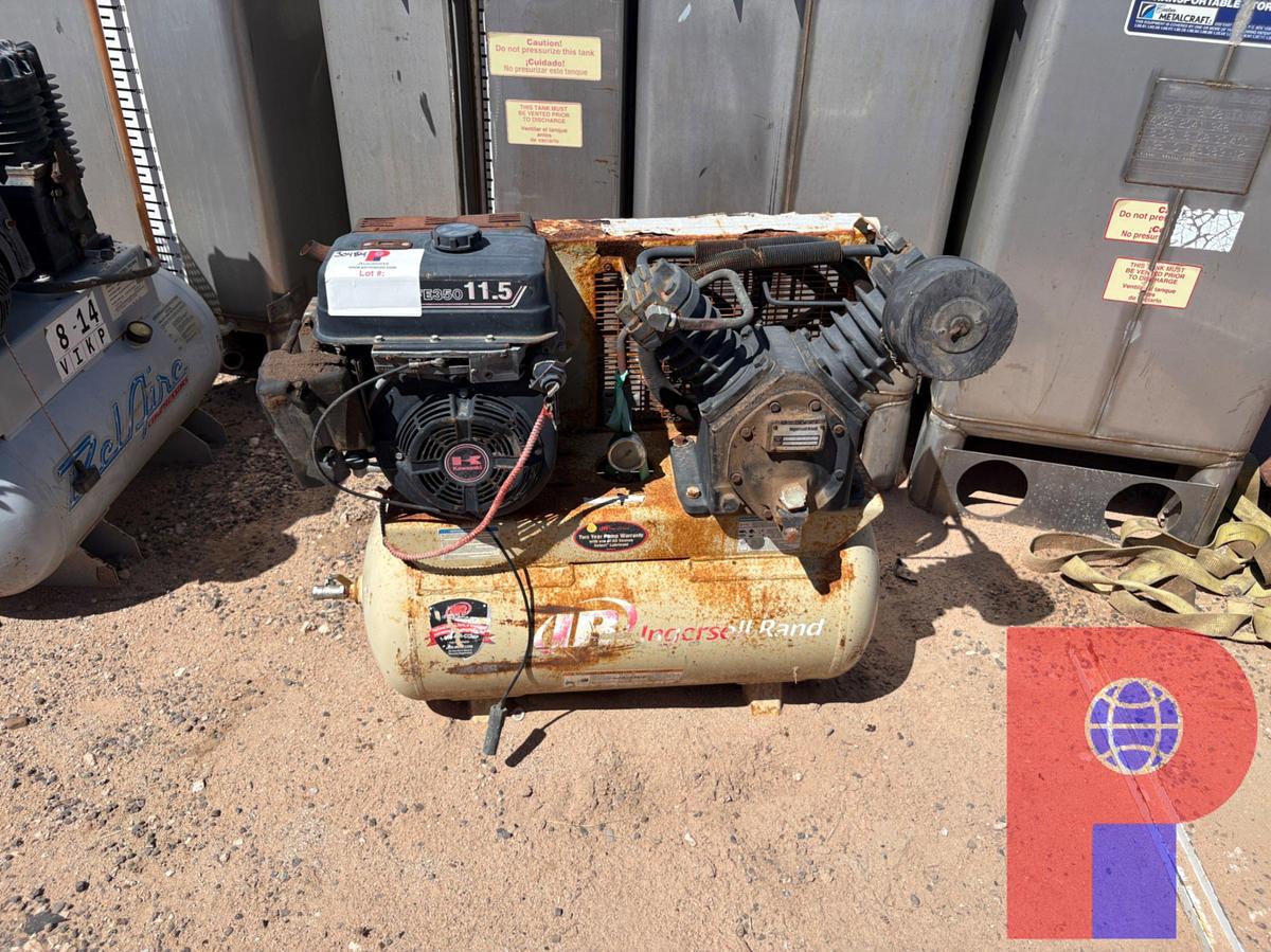 Used (2) GAS POWERED AIR COMPRESSORS, INGERSOLL RAND 2475 & BELAIRE 3G3HKL