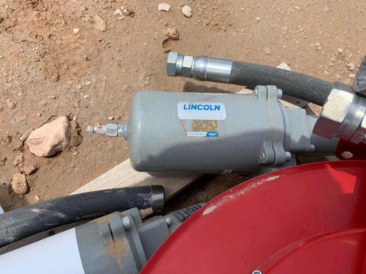 Used Pallet of Reel Craft Hose Reels w/ Lincoln Air Pumps
