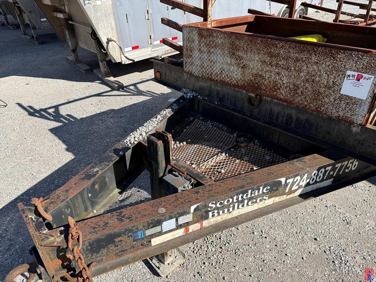 Used 2000 TOP BRAND INC 24’ FLATBED 3-AXLE PINTLE HITCH TRAILER