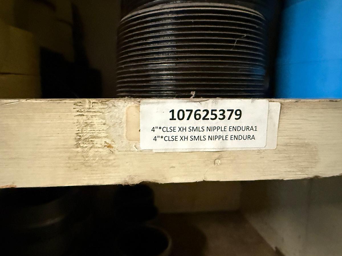 Used SECTION OF (80+) MOSTLY HEAVY WALL 2” THRU 4” PIPE NIPPLES