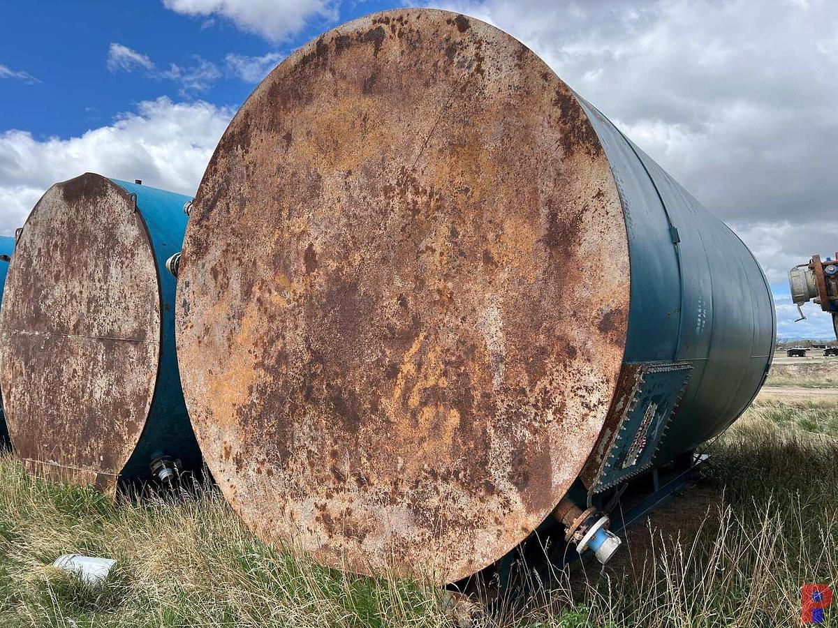 Used SKIDDED 12’ DIAMETER X 20’H 400BBL VERTICAL STORAGE TANK