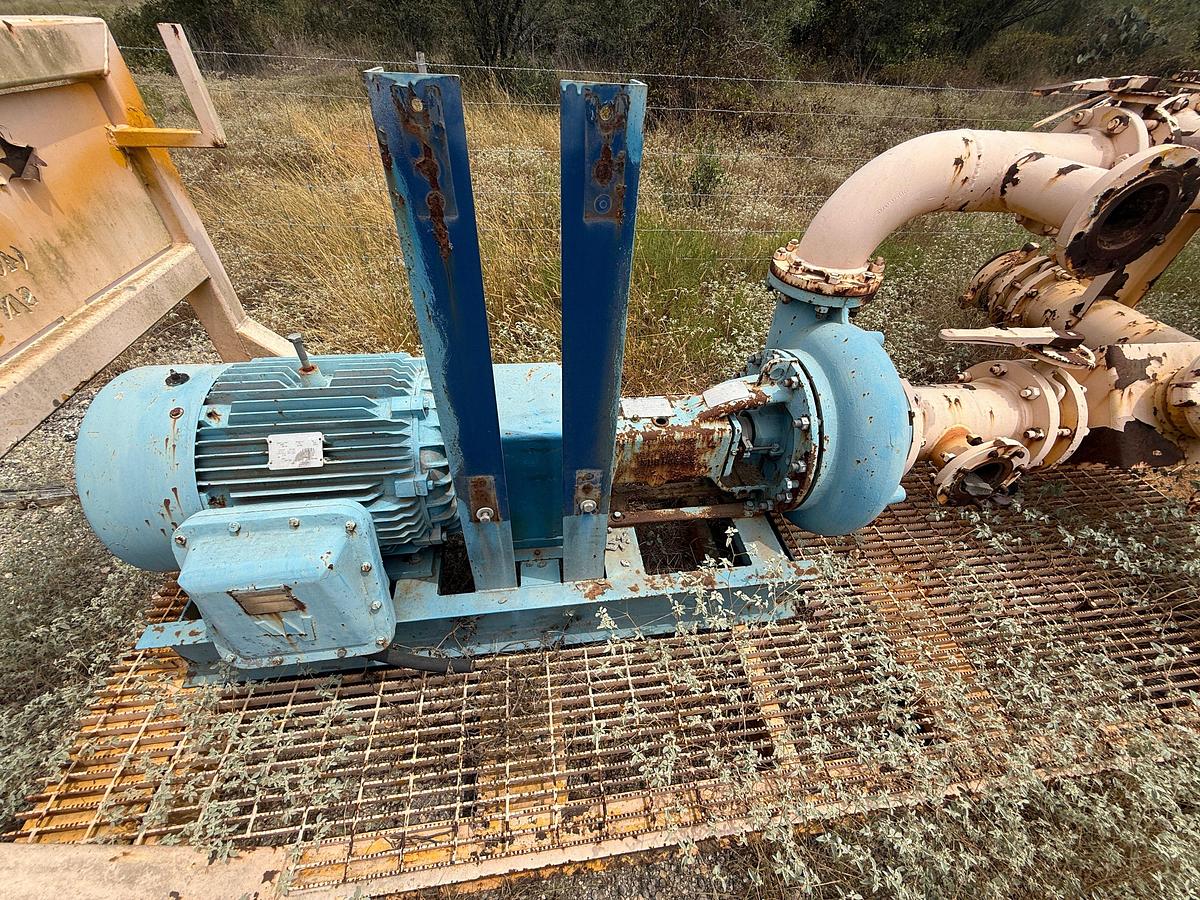 Used MUD HOG 8x6x14 CENTRIFUGAL PUMPS P/B 75-HP ELECTRIC MOTOR, SKIDDED