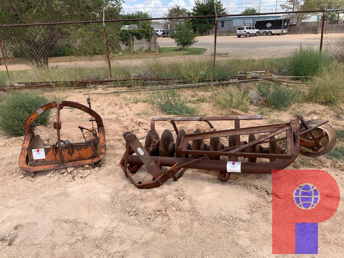 Used 3 POINT BUCKET AND SINGLE ROW DISC PLOW