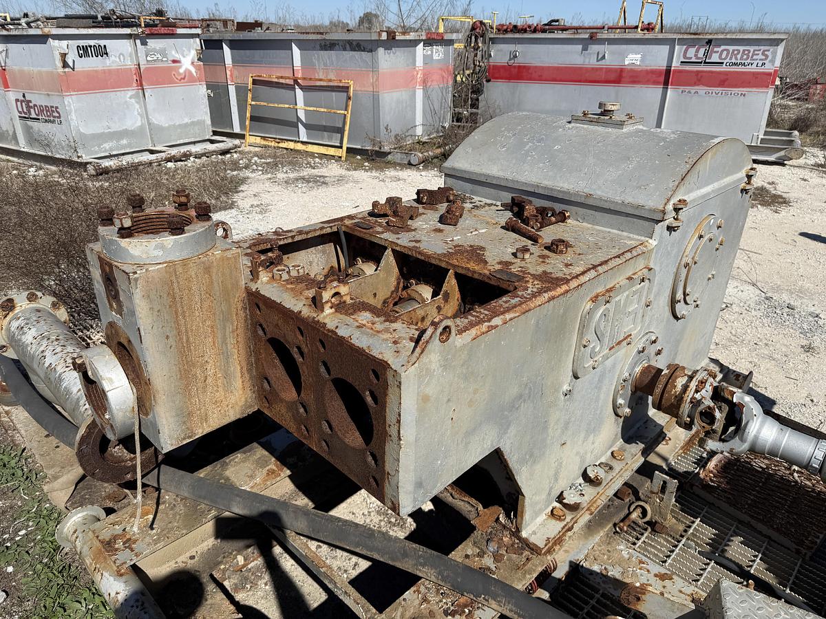 Used EWS W-440 TRIPLEX WELL SERVICE PUMP SKIDDED P/B DETROIT SERIES 60 (INCOMPLETE)