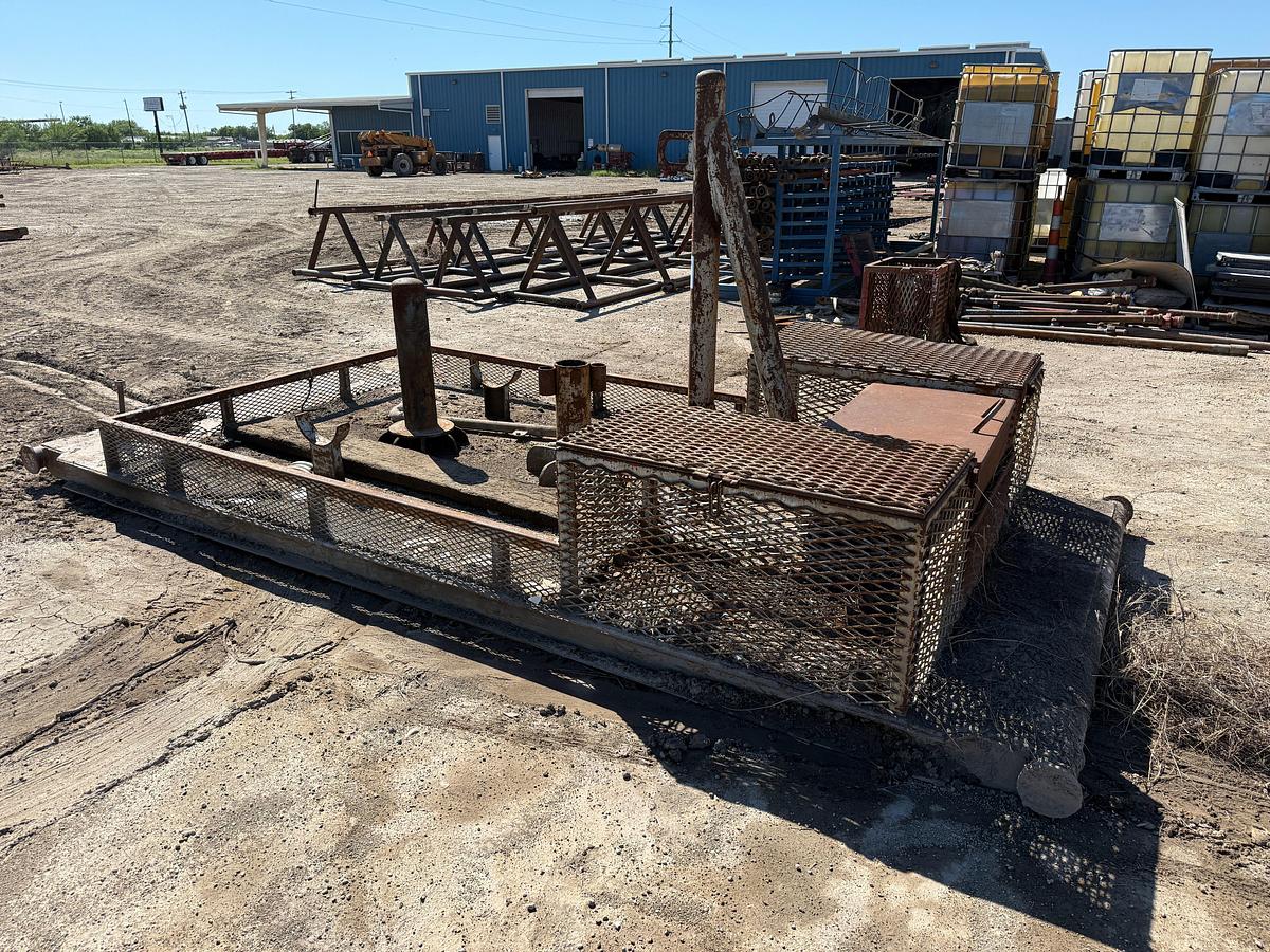 Used 16’L X 90”W TOOL & BLOWOUT PREVENTER TRANSPORT SKID W/ JUNK BASKETS