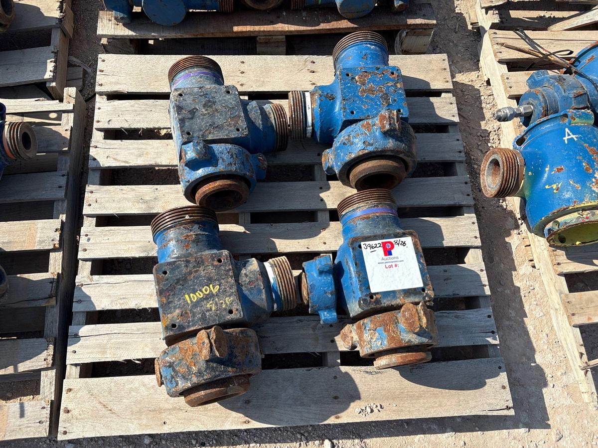 Used (4x$) 4” x 3” 1502 T fittings