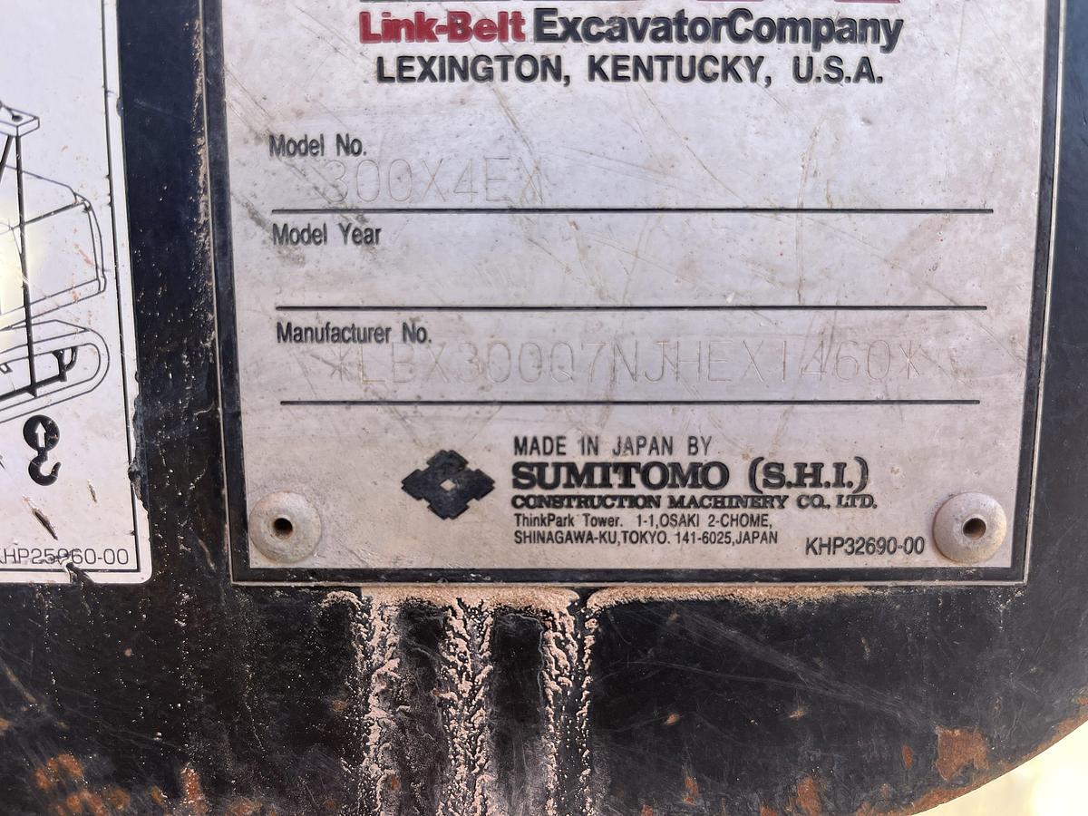 Used 2018 LINK-BELT 300X4 EXCAVATOR