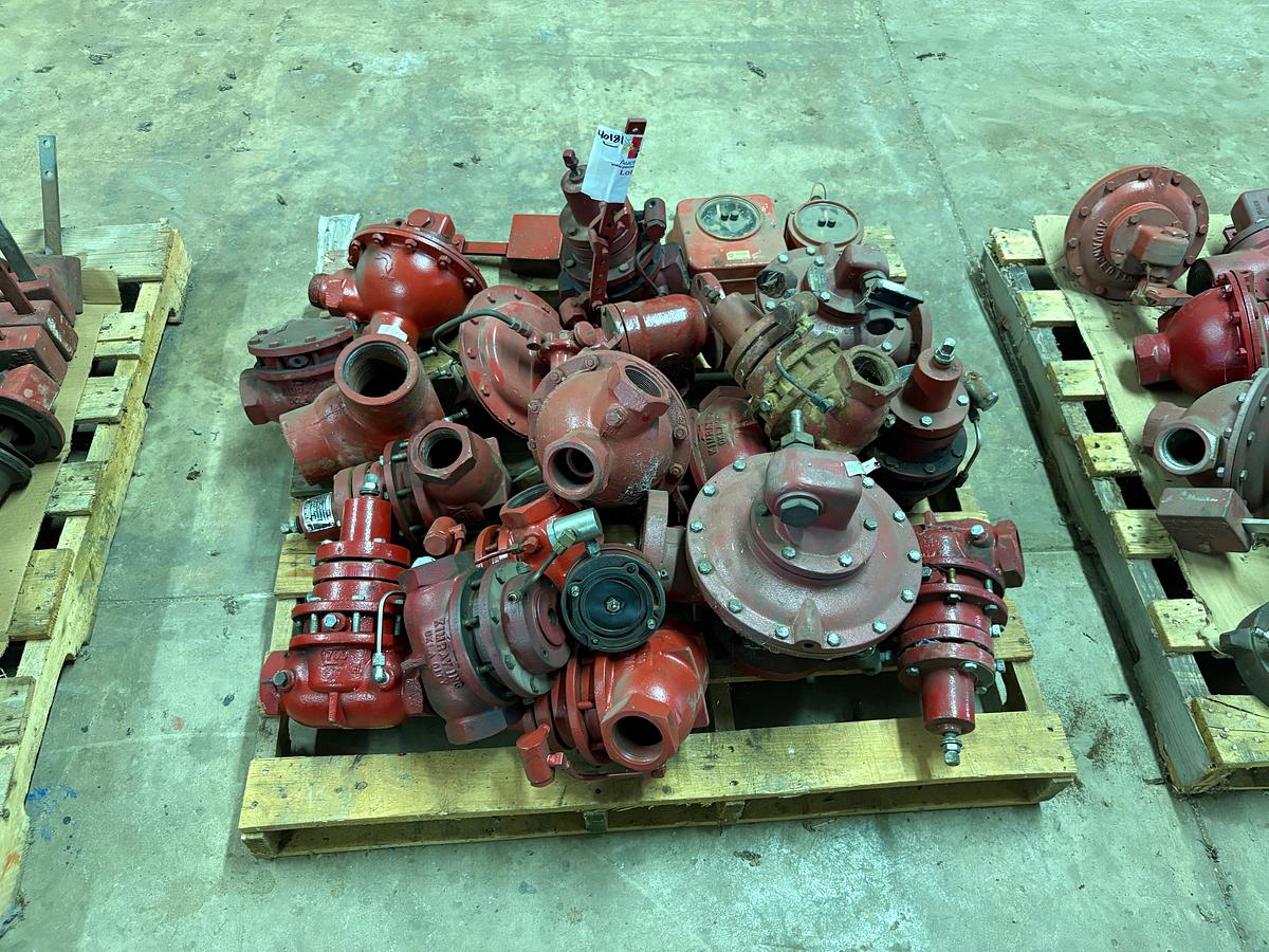 Used Pallet of (16) assorted Kimray 2” & 3” ball & check valves