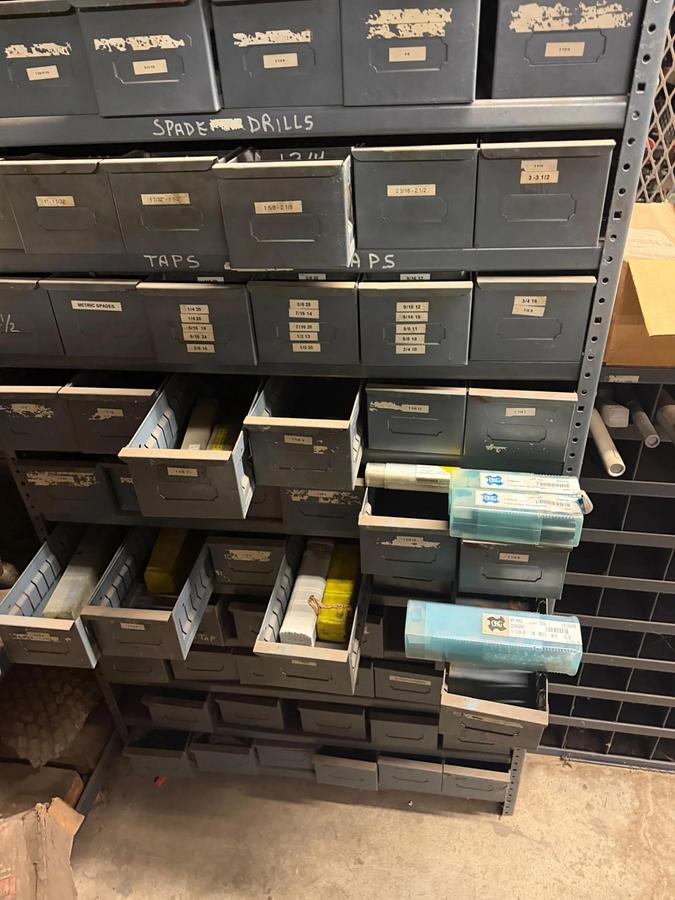 Used 15x8 Room Full Of Machining Tools, parts & supplies