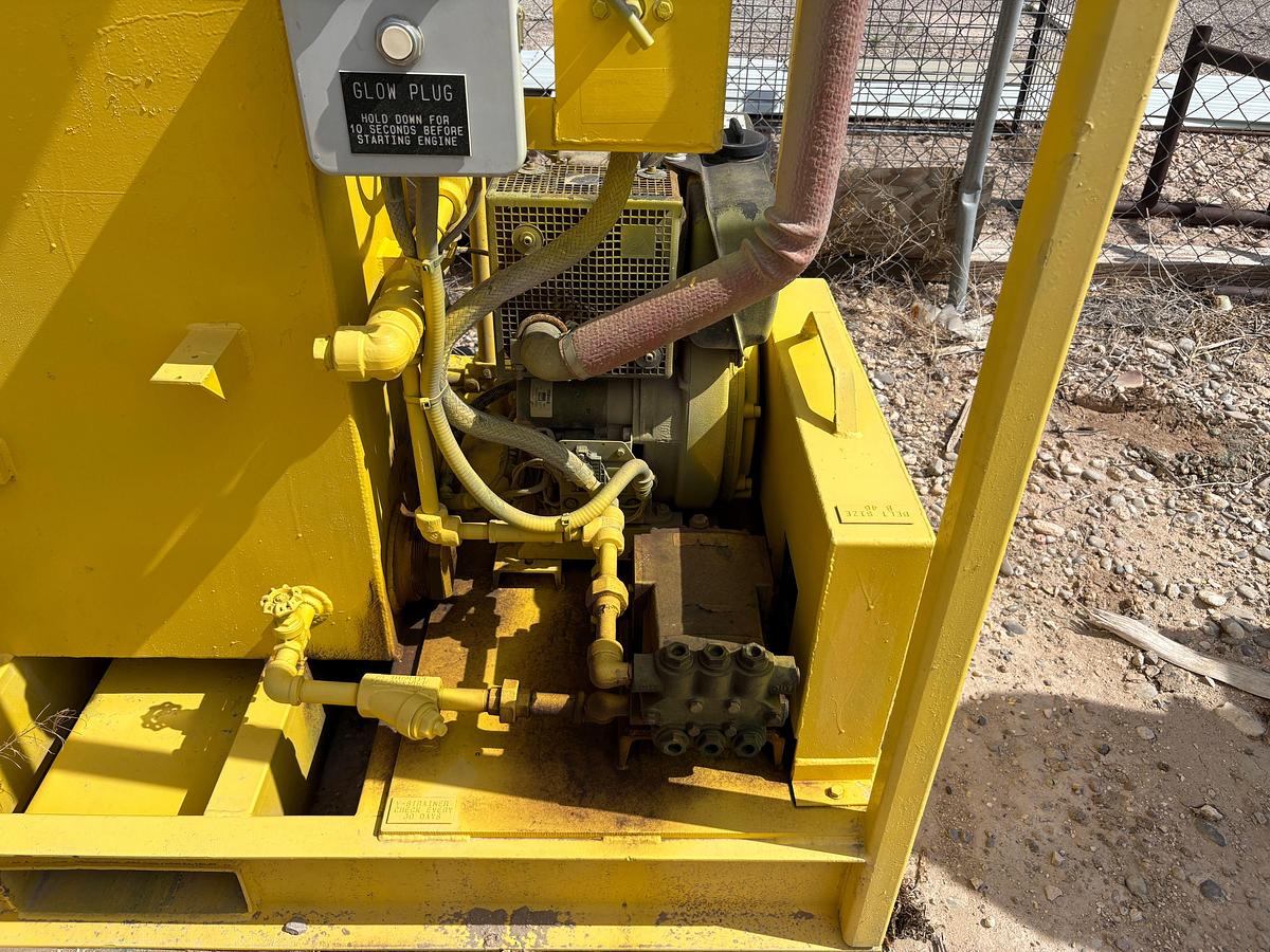 Used Meyer 4-station closing unit, skidded