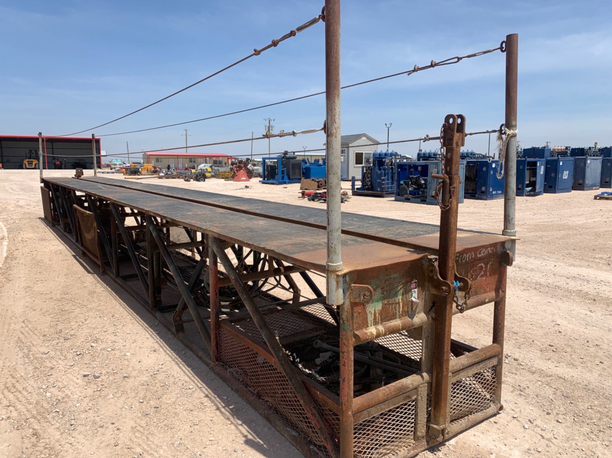 Used 480” L x 60” W x 42” T Hydraulic Catwalk