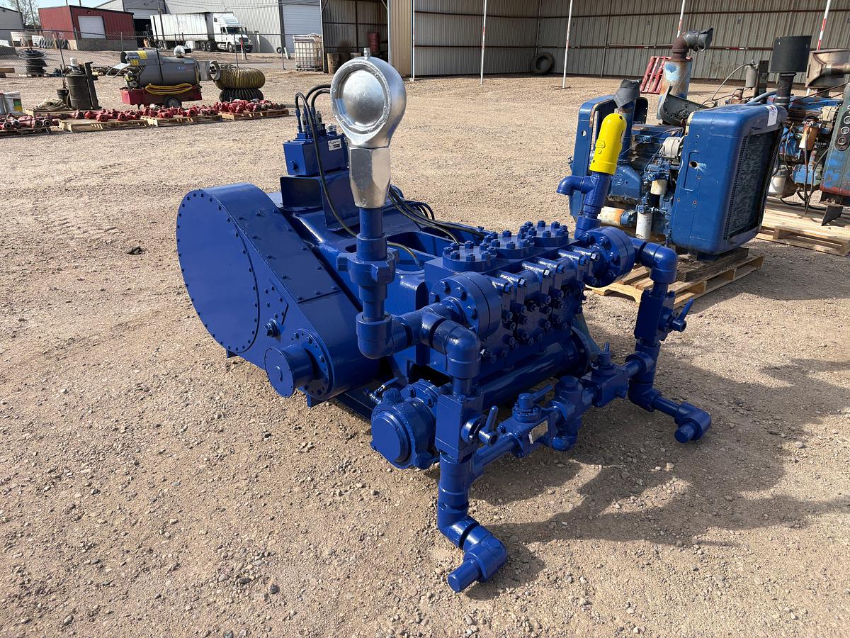 Used 2010 GARDNER DENVER TEE 5K WP FLUID END 4” PLUNGERS TRIPLEX WELL SERVICE PUMP (READY TO WORK)