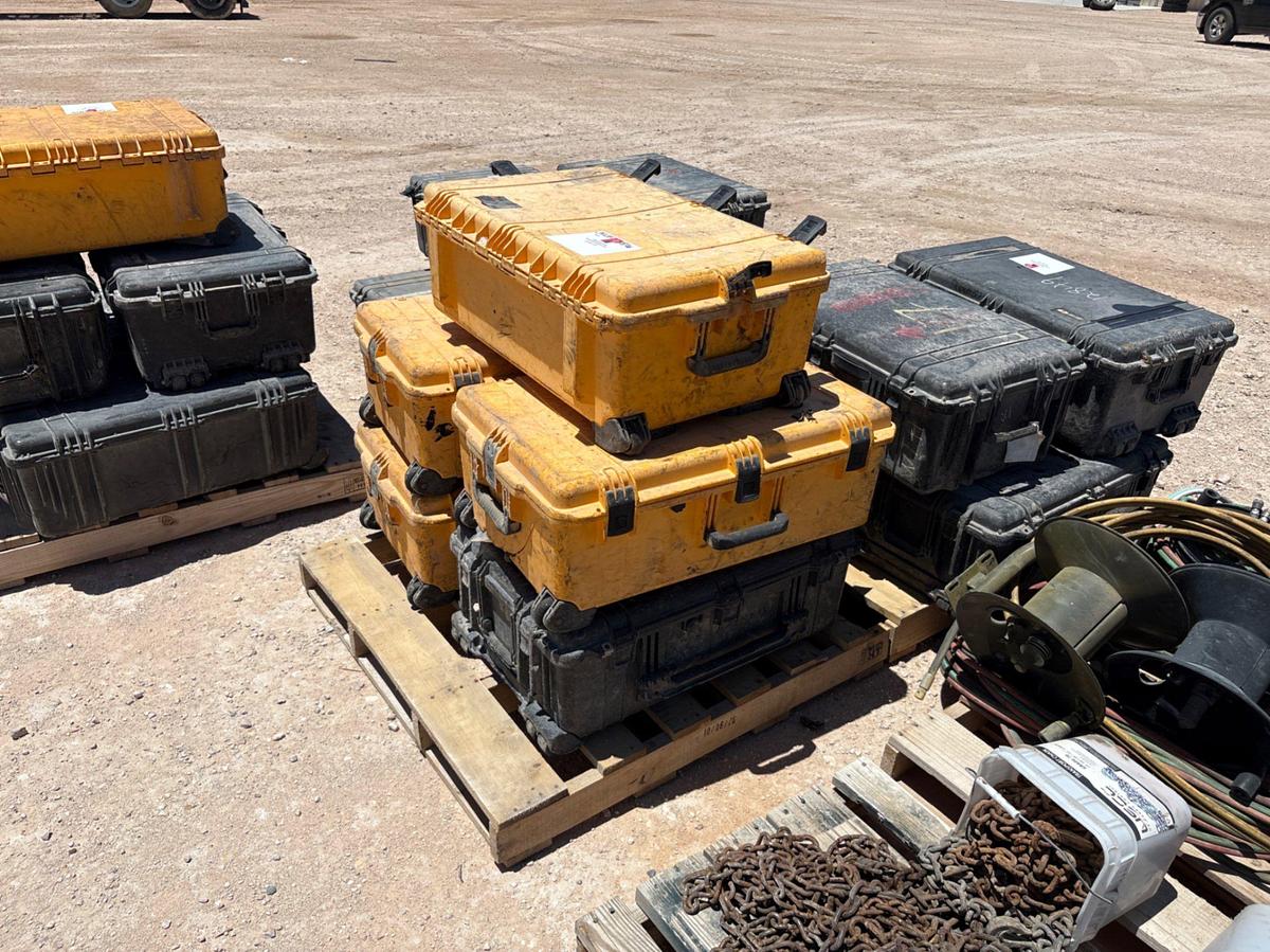 Used (5) SCBA TANKS & MASKS W/ PELICAN CASES