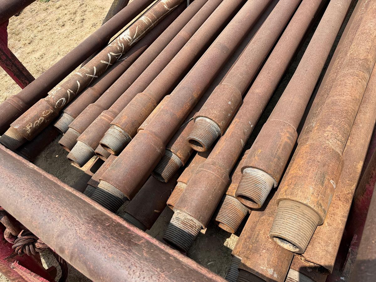 Used 40’L x 8’W x 3’H SKIDDED PIPE TUB W/ DRILL PIPE