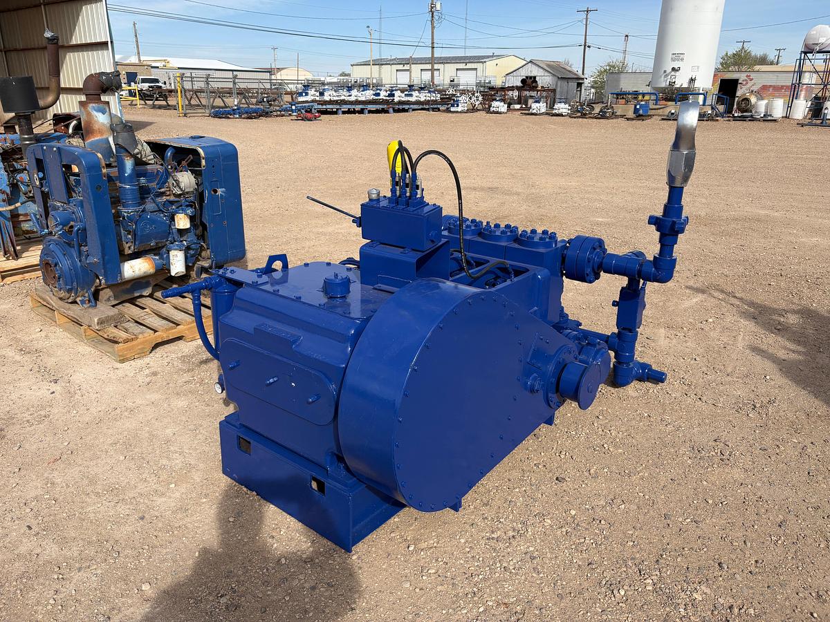 Used 2010 GARDNER DENVER TEE 5K WP FLUID END 4” PLUNGERS TRIPLEX WELL SERVICE PUMP (READY TO WORK)