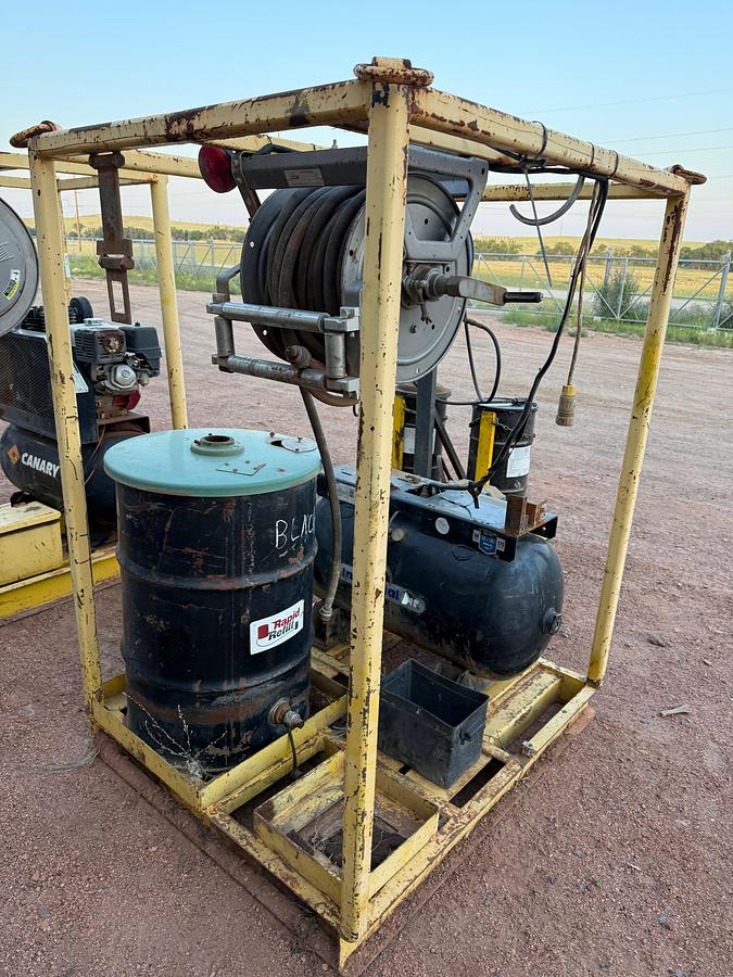 Used (3) 4.4’ x 3.9’ GREASE LUBE SKIDS F/ PARTS