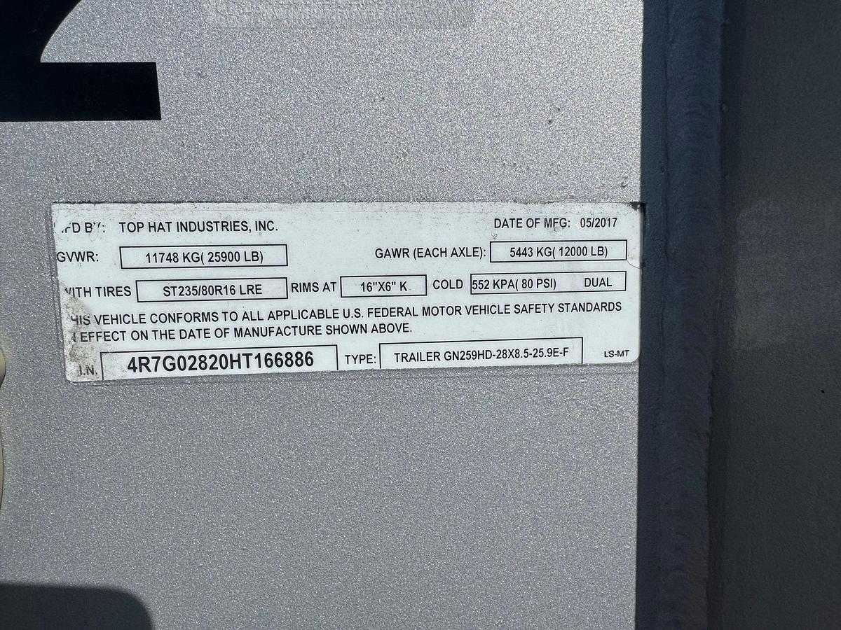 Used 2017 TOPHAT WIRELINE BOP / TOOL TRAILER