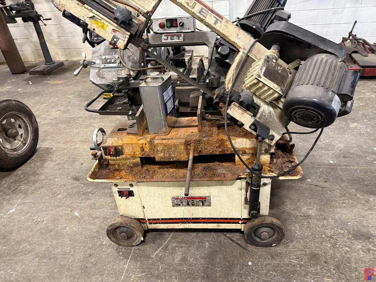Used LOT W/ (2) JET 8” X 14” HORIZONTAL BANDSAWS