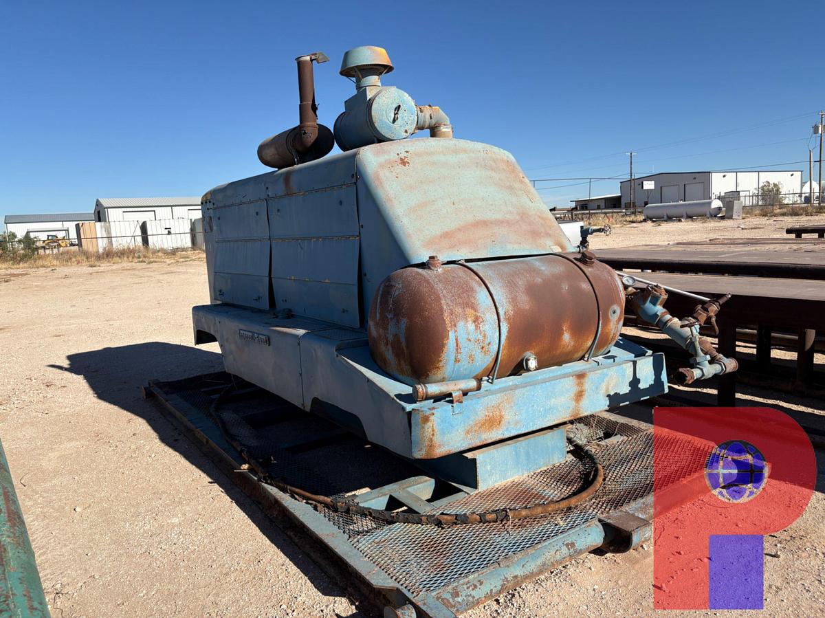 Used INGERSOLL RAND GYROFLOW AIR COMPRESSOR P/B: DIESEL ENGINE, SKIDDED