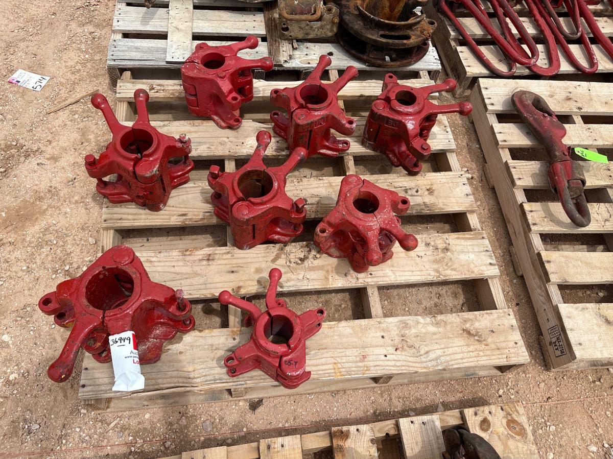 Used (8x$) assorted bj & Wilson 25-ton to 40-ton tubing elevators
