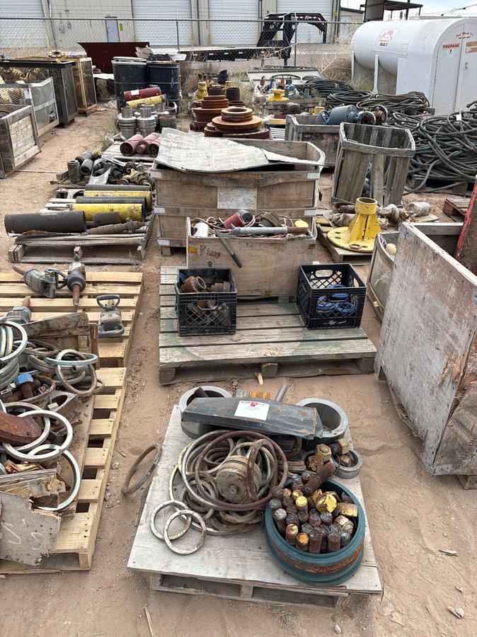 Used (11 pallets) of assorted casing hangers, weco flanges, DSA, stud bolts, etc