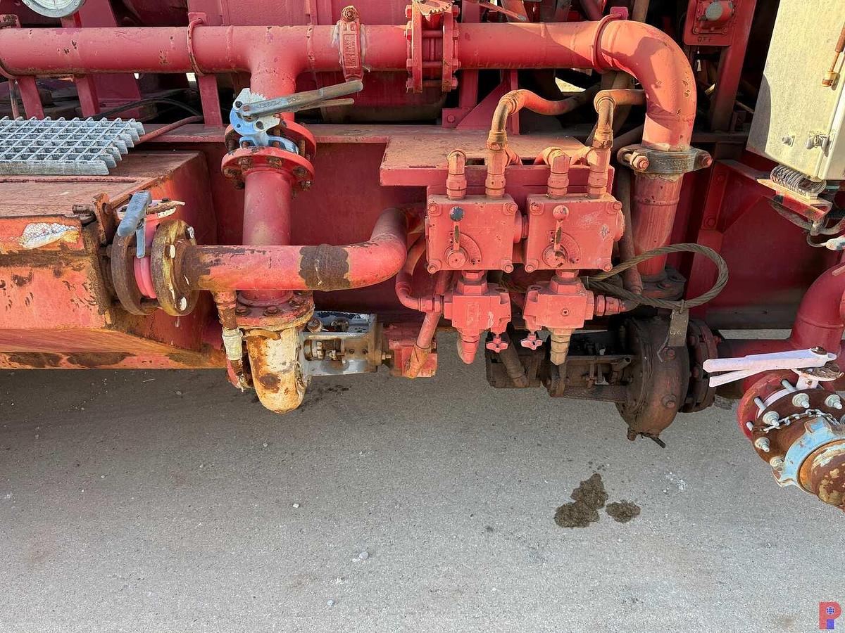 Used GEOQUIP 2,000 HP TRIPLEX FRAC PUMP P/B DETROIT 16V149TTIA ON T/A TRAILER