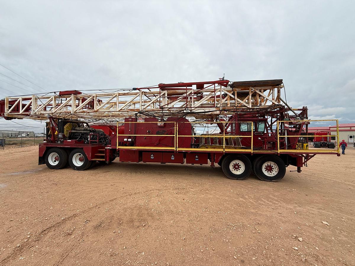 Used 1980 COOPER LTO-350 DD 96'-205K 4-AXLE DRIVE-IN WELL SERVICE WORKOVER RIG