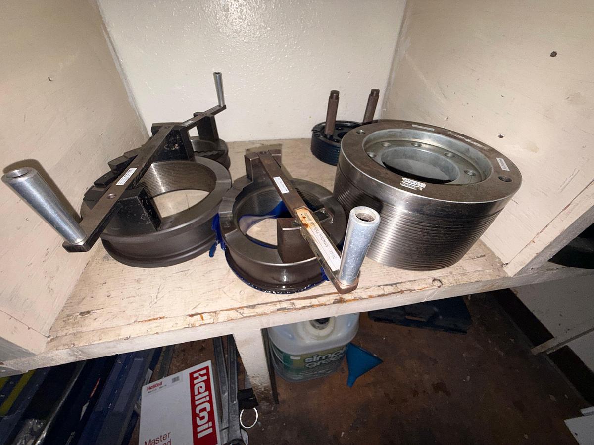 Used LOT W/ CONTENTS OF GAUGE ROOM INCLUDING (50+) (UNUSED) IN-ACT & NON API UP TO 11” THREAD GAUGE & METAL LOCKERS