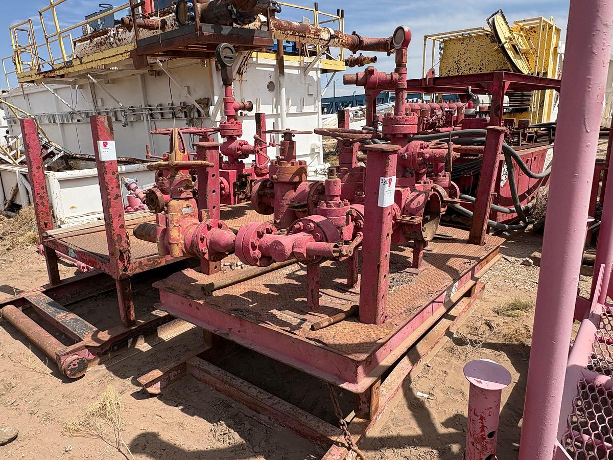 Used 5K choke manifold w/ transport skid