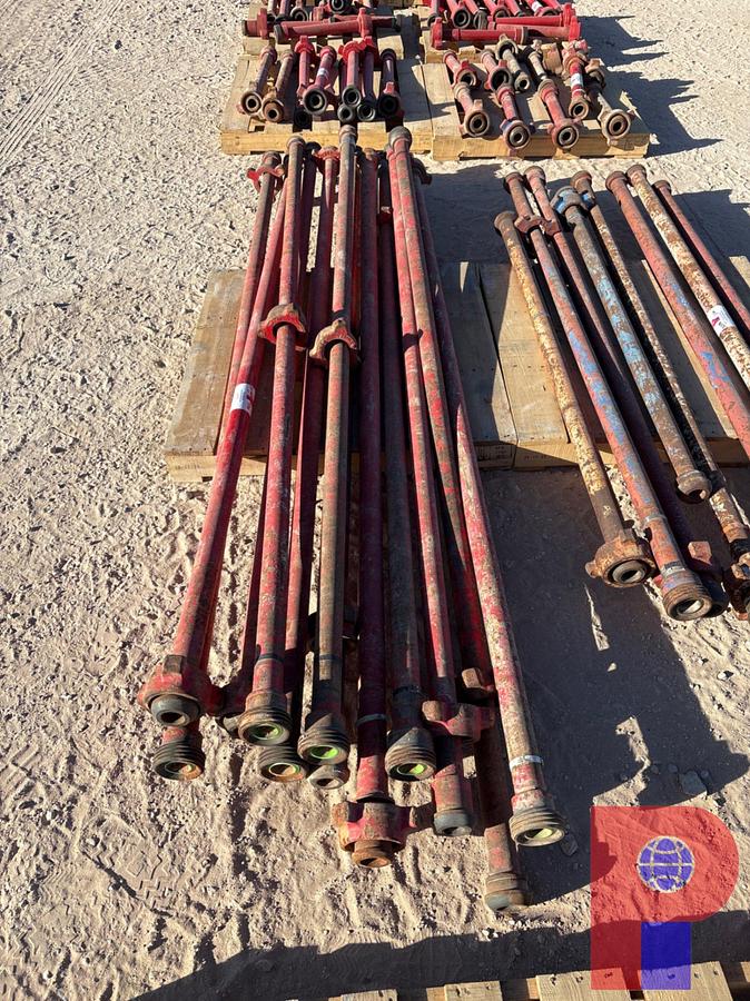 Used (12 x $) 2” x 10’ jts 1502 flow iron