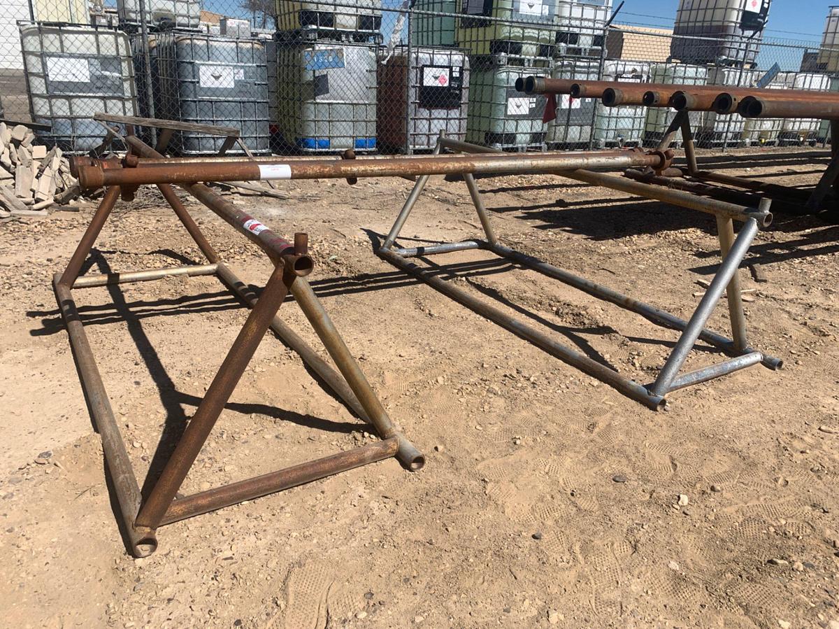 Used (2) 8’ x 34” x 2 1/2” Traingle Pipe Racks