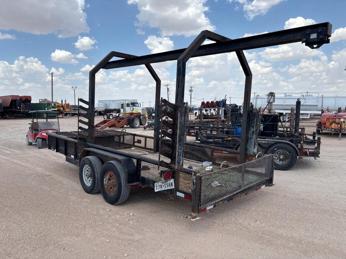 Used 18’ x 7’ t/a bumper pull monorail trailer