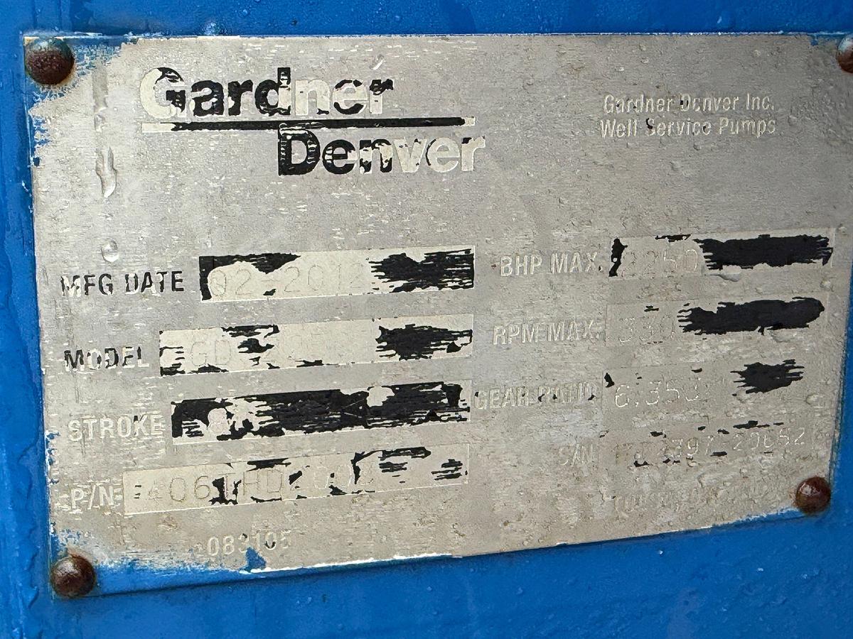 Used 2007 RHINO TC50 2250-HP TRIPLEX FRAC PUMP MTD ON T/A TRAILER