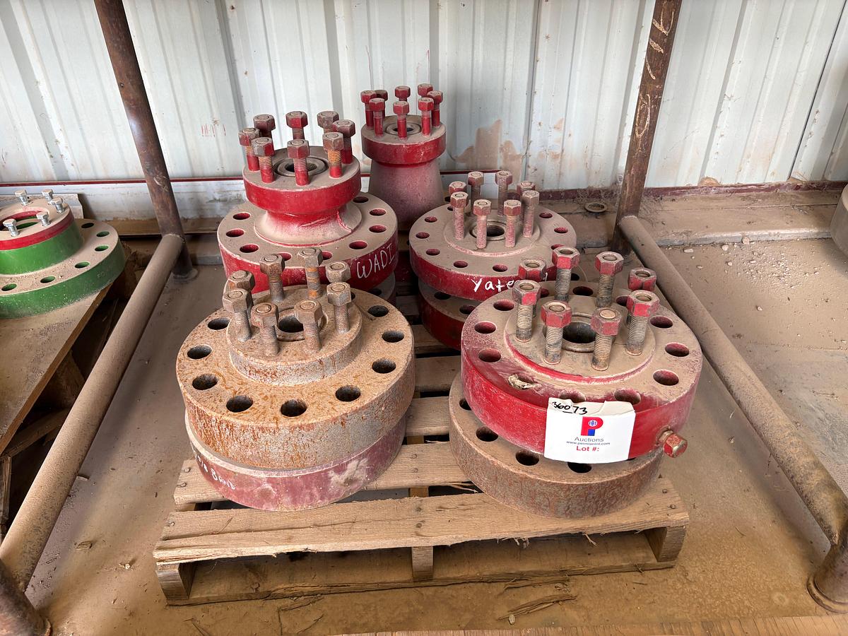 Used (3 pallets) assorted adapter flanges