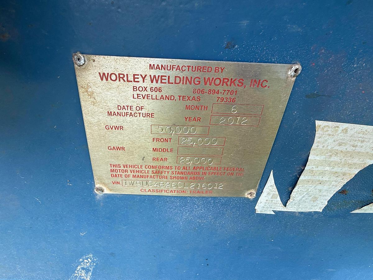 Used 2012 WORLEY WELDING WORKS T/A FRAC MISSILE MANIFOLD TRAILER