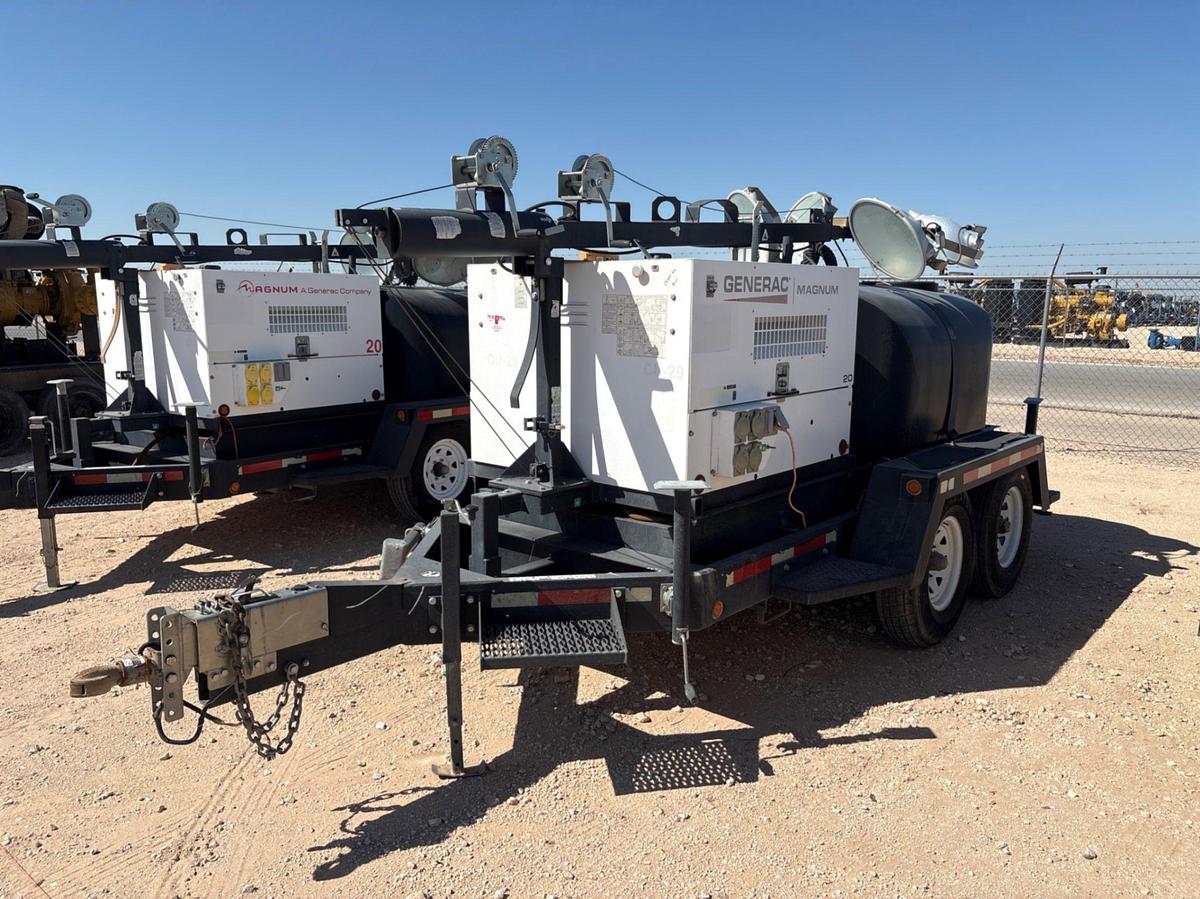 Used 2015 MAGNUM TRAILERS MLT4200 20KW T/A LIGHT TOWER COMBO TRAILER
