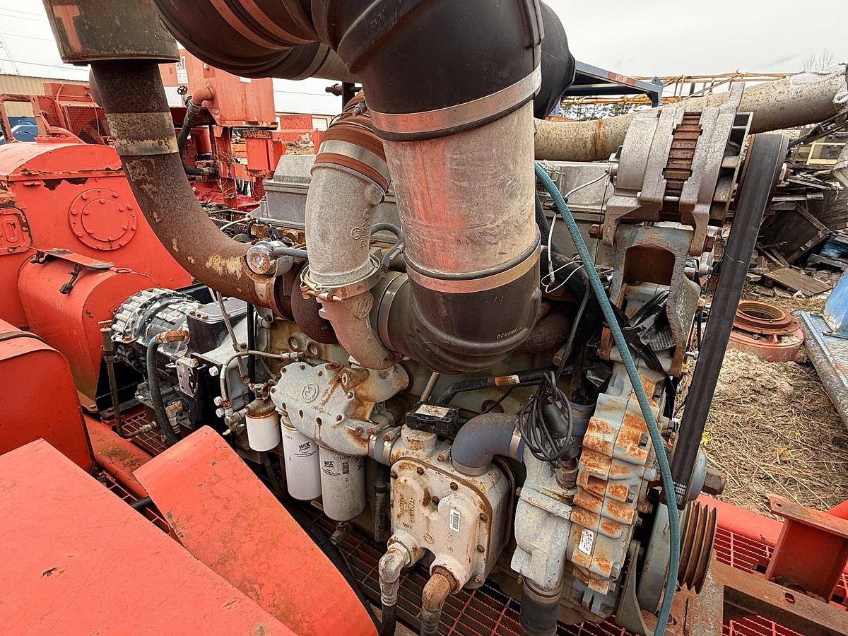 Used ELLIS WILLIAMS W-440 5K WP TRIPLEX WELL SERVICE PUMP SKIDDED P/B DETROIT SERIES 60 (INCOMPLETE)