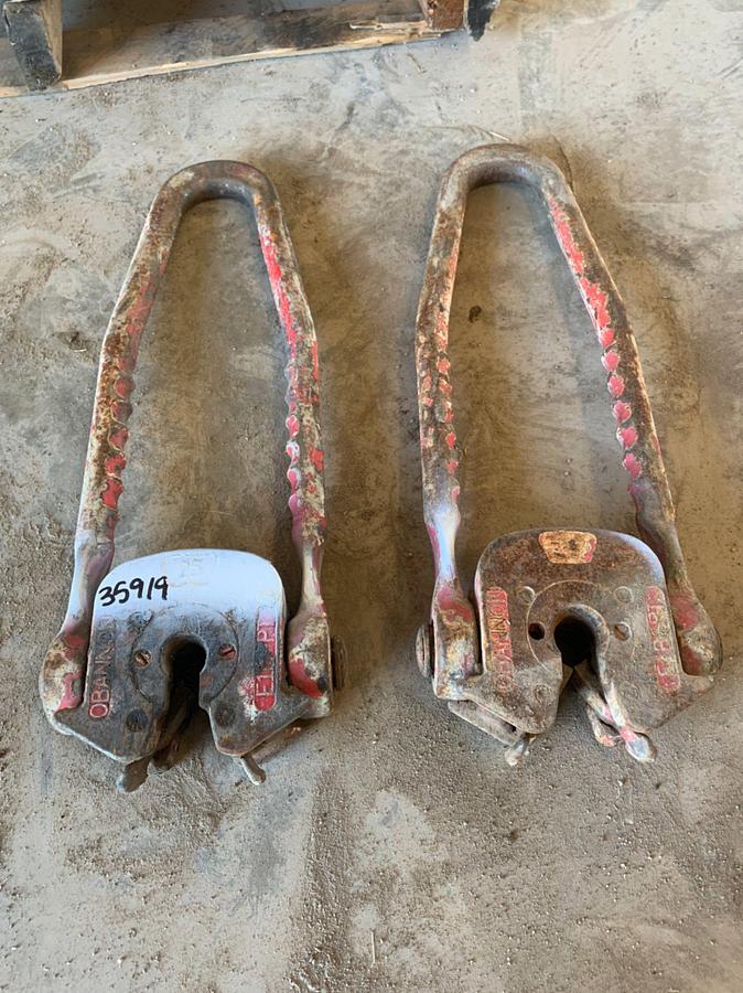 Used (2) 3/4 to 5/8 OBANNON Plate Type 25 Ton Rod Elevators