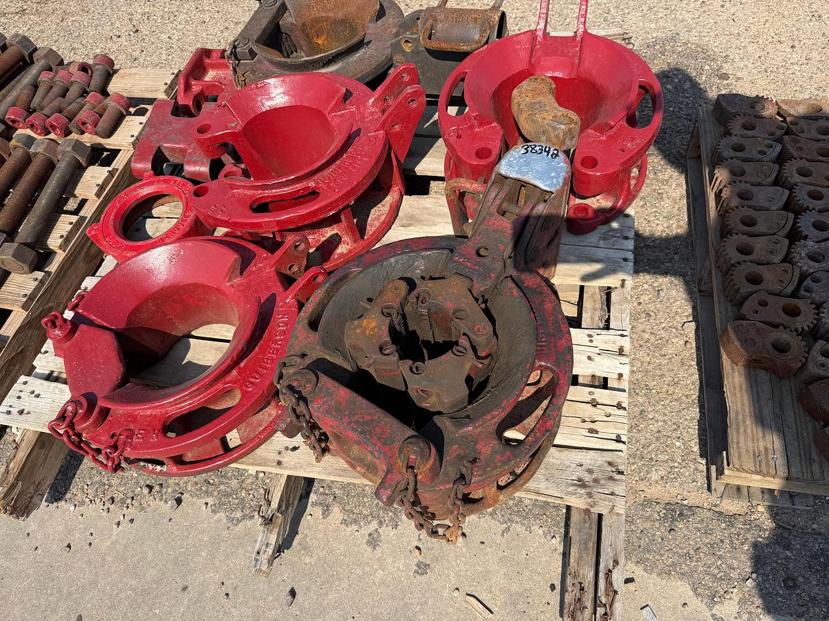 Used GUIBERSON TYPE T-60 AIR SLIPS DRESSED F/ 3-1/2”, & (4) SLIP BOWLS