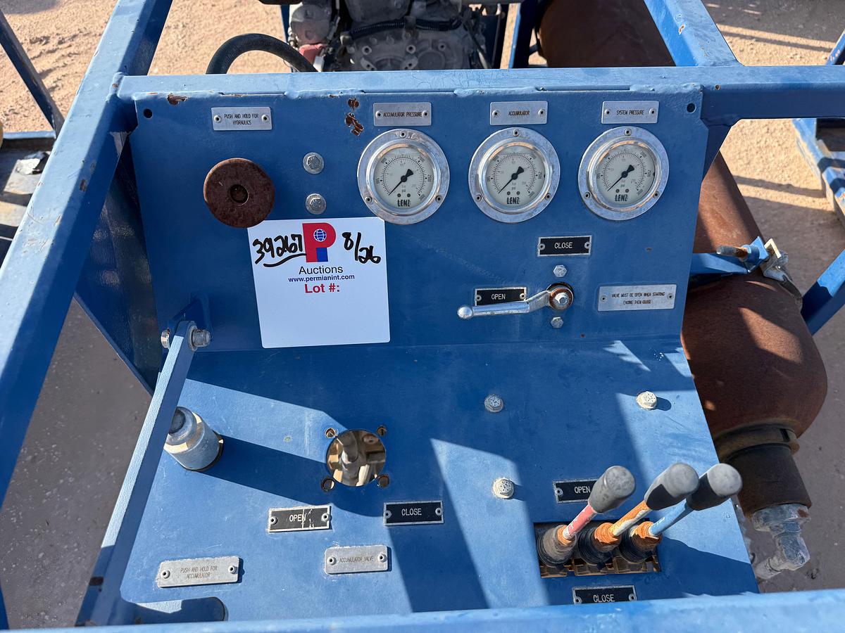 Used 3K WP 2-BOTTLE ACCUMULATOR NITROGEN BACKUP / TEST SKID P/B KUBOTA ACTV DIESEL ENGINE