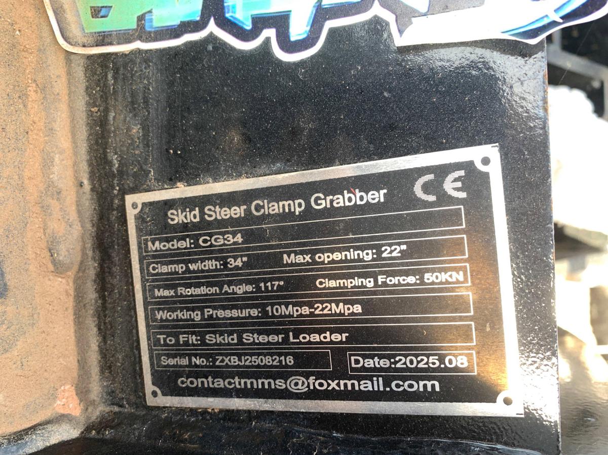 Used 36” Skid Steer Clamp Grabber