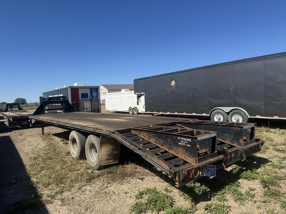 Used 2017 Longhorn 30' Tandem Dual Wheel Gooseneck Trailer With DoveTail & Ramps