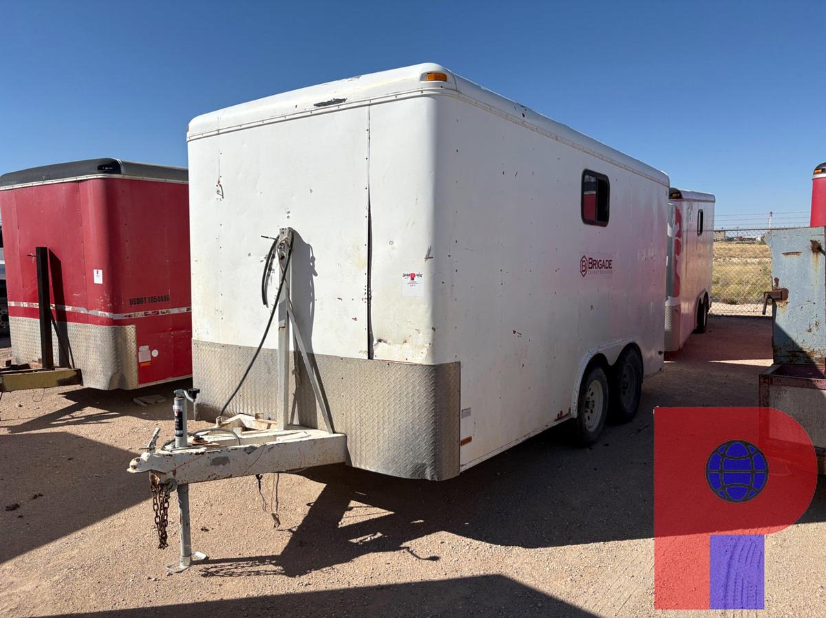 Used 2007 PACE AMERICAN 14’ X 7’ T/A BUMPER PULL DOGHOUSE TRAILER