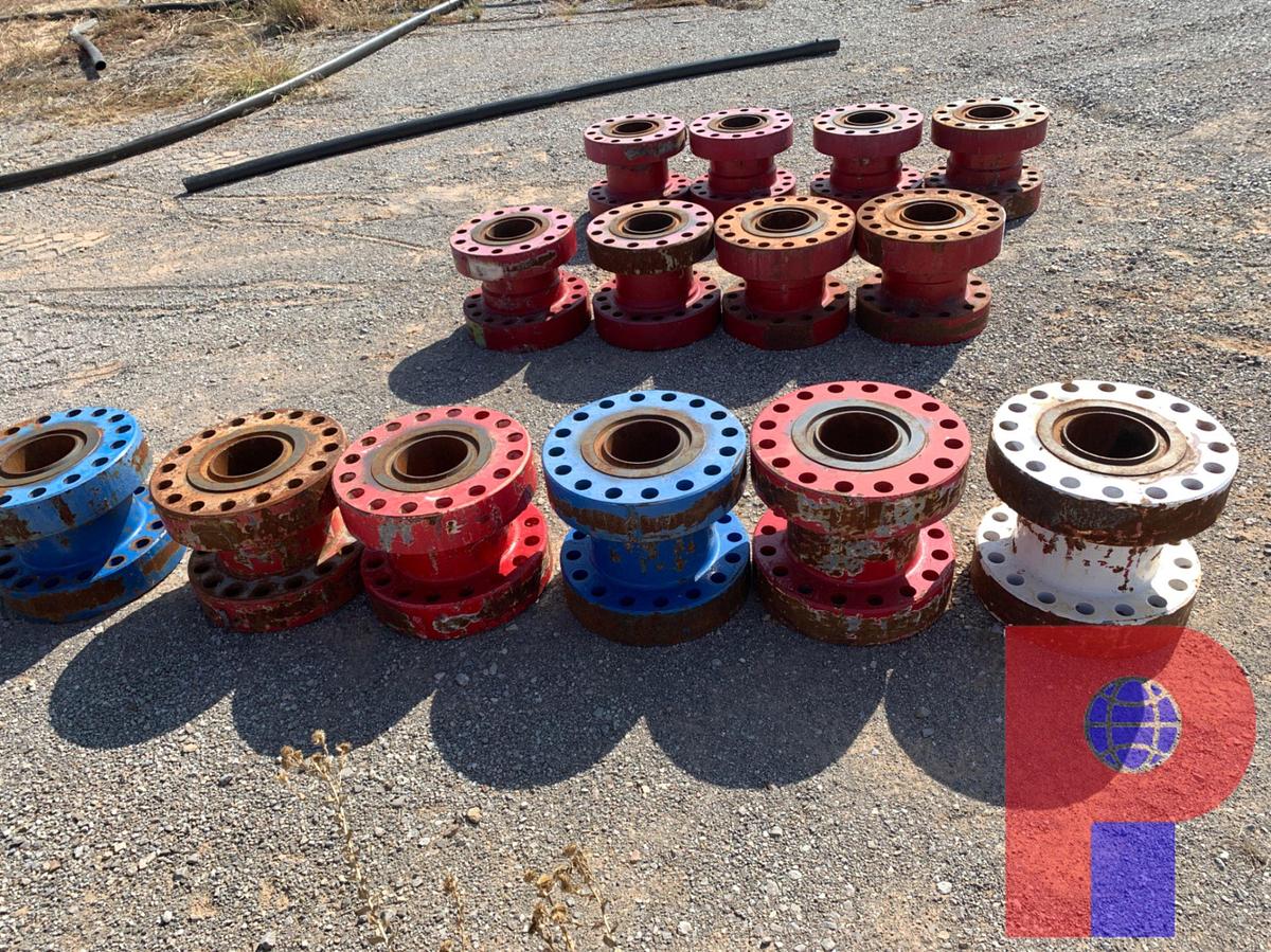 Used (3) 7-1/16” X 16” (3) 7-1/16” X 17-3/4”  15K TO 10K ADAPTOR SPOOL