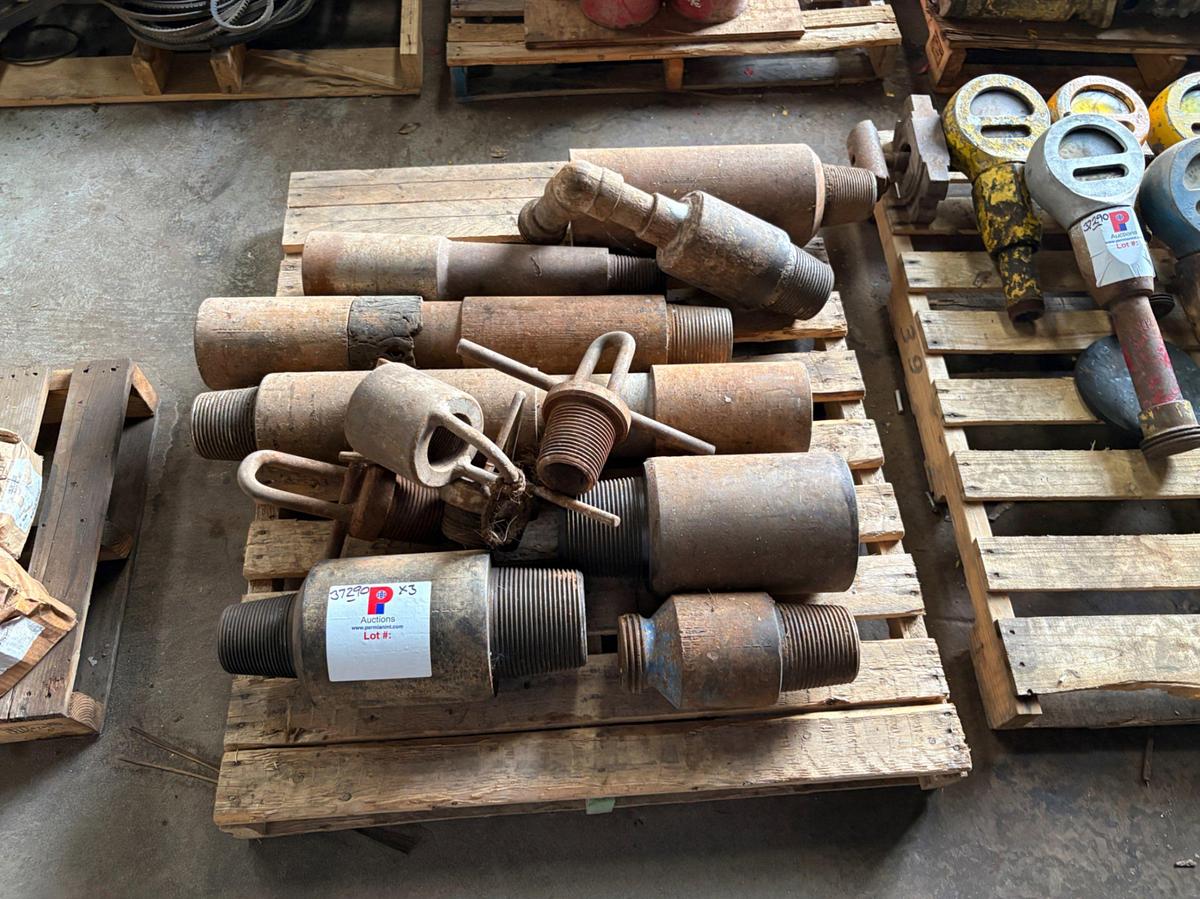 Used (3 pallets of assorted x-over subs, valve seats, & pressure gauges